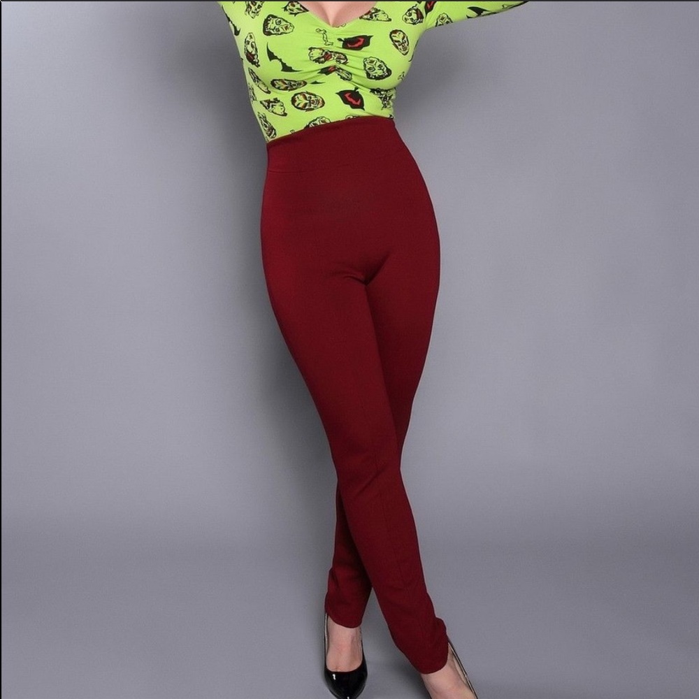 PINUP HIGH WAISTED EVA PANTS NWT